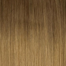 18" Deluxe Double Wefted Clip In Human Hair Extensions #OMBRE 8/18 Light brown/Ash Brown Ombre